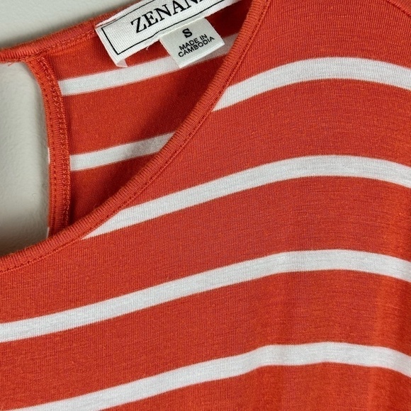 Women's Striped Romper w/ Pockets & Drawstring Front - Picture 2 of 7